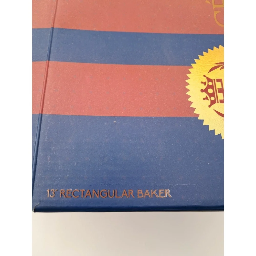 Blue Basque Ceramique Andalusian Stoneware. 13 Inch Rectangular Baker.  Needs...